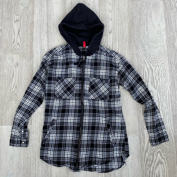 H&M Jackets & Blazers - H&M Hooded Flannel Jacket